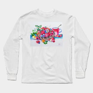 Strawberry watercolor Long Sleeve T-Shirt